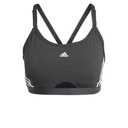 Image of adidas Aeroreact Training 3-Stripes Light Support Workout Bra Women's Sports Bra
