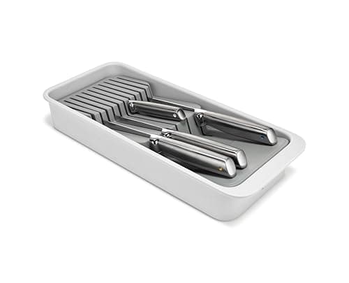 Image of Joseph Joseph DrawerStore 2-Tier Knife Kitchen Drawer Organiser, Holds up to 11 Knives, Dismantles for Easy Cleaning, Recycled Plastic