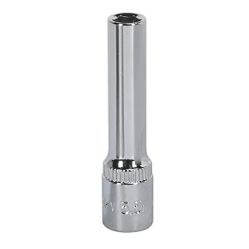 Image of Sealey Sp14055D Walldrive Socket 5.5Mm Deep 1/4Sq Drive Fully Polished