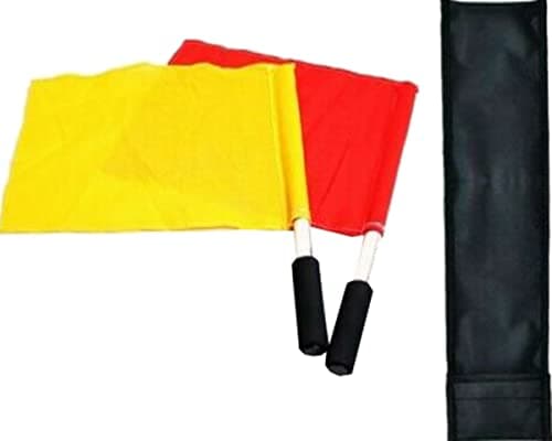 Image of ND Plain Linesman Flag Set Football Rugby Hockey Training Referee Flags