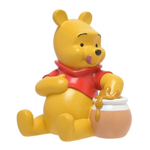 Image of Disney - Winnie The Pooh Money Bank - Children/Kids Early Years Money Saving Piggy Bank - Homeware & Decor For Disney Fans Iconic Movie Scene. H: 20 x W: 12 x D: 14cm.