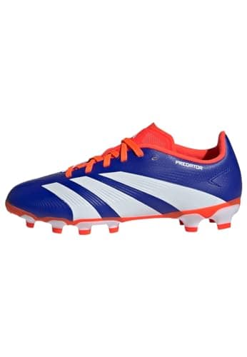 Image of adidas Unisex League J Football Boots Firm Ground, Lucid Blue/Cloud White/Solar Red, 10 UK Child