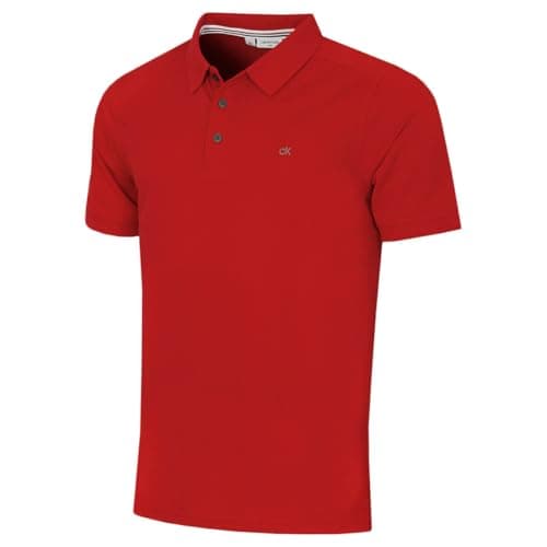 Image of Calvin Klein Mens Campus Sport Polo Shirt - Red Sport - L
