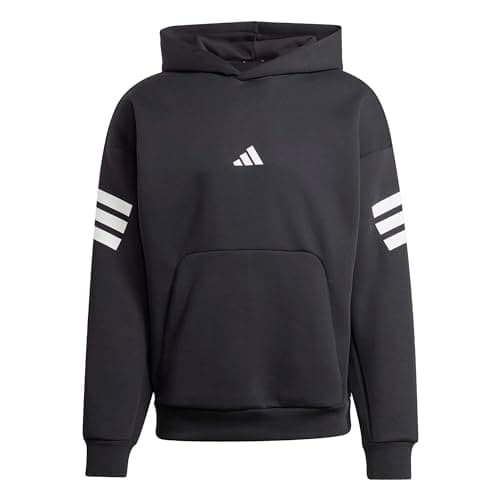 Image of adidas Men's FUTURE ICONS THREE STRIPES HOODIE, black, M
