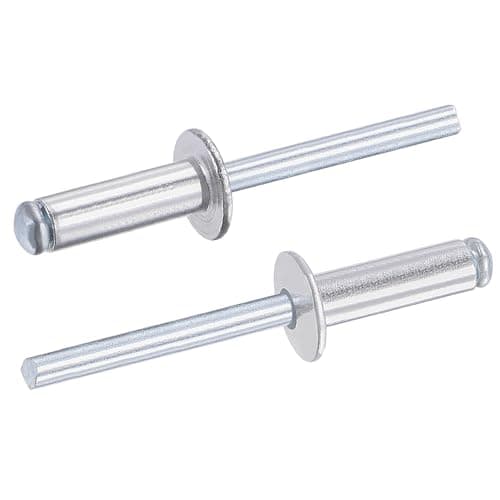 Image of TA-VIGOR 25Pcs 6mm x 20mm Aluminium Blind Rivets, Open End Pop Rivets with Dome Head, Heavy Duty Pull Rivet for Metal Wood Plastic, Indoor Outdoor Fixings