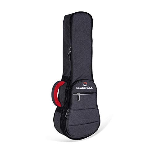 Image of Crossrock Tenor Ukulele Bag with 10mm Padded Backpack Straps in Dark Grey (CRSG107TUDG)