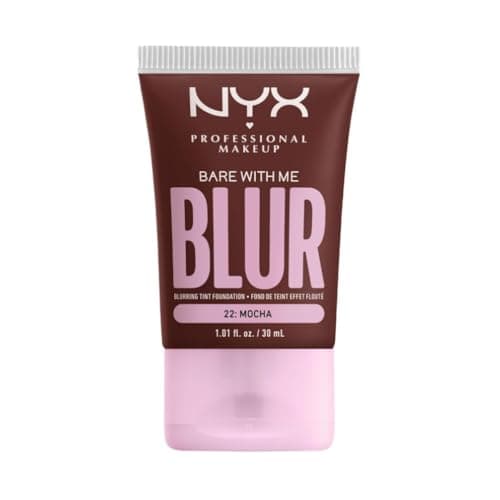 Image of NYX Professional Makeup Blurring Tint Foundation, Medium Coverage, Matte Finish, With Niacinamide, Matcha and Glycerin, 12 Hours Hydrating, Bare With Me Blur, 30 ml, Shade: Mocha