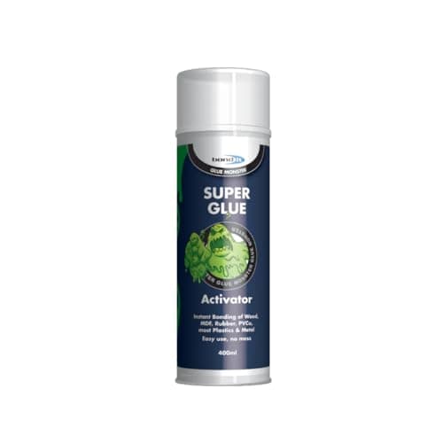 Image of SUPER GLUE ACTIVATOR SPRAY 400ML TIN ACCELERATOR SPRAY CYANOACRYLATE SUPERGLUE FAST ADHESIVE BOND SET