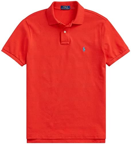 Image of Polo Ralph Lauren Men's New Custom Slim Polo Shirt, (Spring/Summer 2022) African Red, XXL