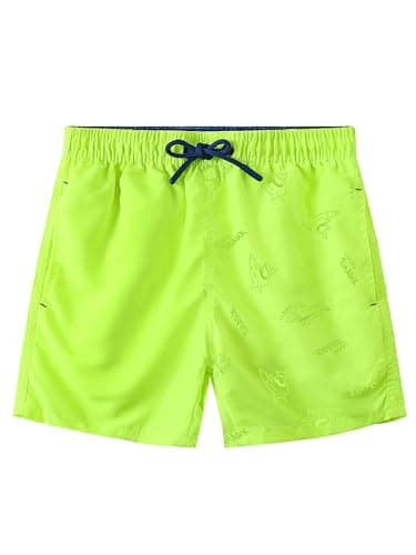 Image of SERENYOU Kids' Beach Trunk Boys Boardshorts Lightweight Plain Swim Shorts Yellow 11-12 Years