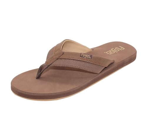 Image of Flojos Men's Ryan Flip-Flop, Chestnut, 10 UK