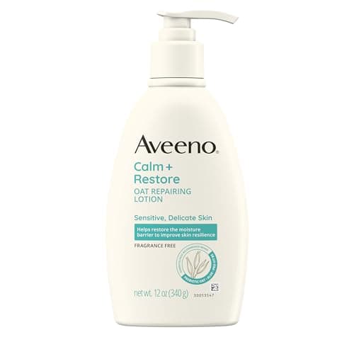 Image of Aveeno Restorative Skin Therapy Moisturizing Oat Repairing Cream for Sensitive, Distressed, Dry Skin, with Prebiotic Oat & Aloe, Formulated without Parabens, Fragrance & Steroids, 12 oz