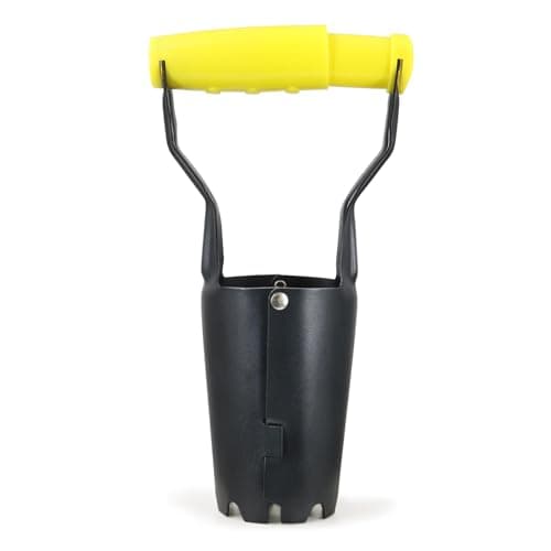 Image of Jardineer Small Bulb Planter Tool- Compact Stainless Steel Transplanter for Bulbs, Seedlings & Flowers- Ergonomic Handle with Depth Markings - Durable Garden Planting Tool