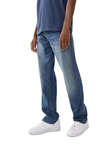 Image of True Religion Men's Ricky Straight Leg Jeans, Foum Baseline, 42W x 34L