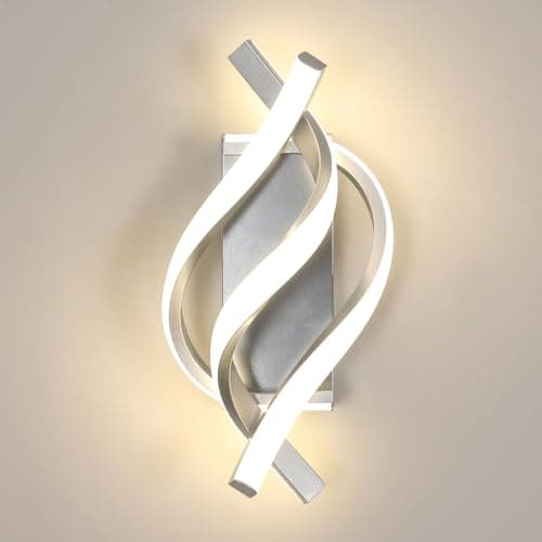 Image of Comey LED Wall Lights Indoor, 22W Chrome Modern LED Wall Lamp, LED Wall Sconce Light, Wall Lighting Fixtures for Bedroom Living Room Stairs Hallway Hotel, 4500K Natural White