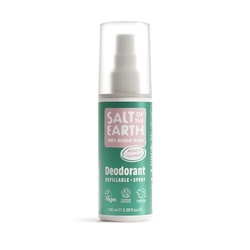 Image of Salt Of the Earth Natural Deodorant Spray, Melon & Cucumber - Vegan, Long Lasting Protection, Leaping Bunny Approved, Made in the UK, 100 ml