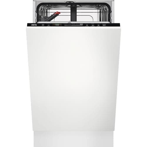 Image of AEG 7000 Series Integrated Dishwasher FSB73427Z, 9 settings, 45cm, Airdry and SatelliteClean Technology, Delay Start, Built-In Dishwasher, Adjustable Upper Basket, dB44, 818x446x550mm, White, Class D