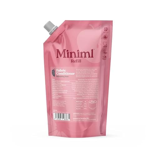 Image of Miniml Eco Fabric Softener & Conditioner 1L Refill - Fresh Linen Scented All Natural Fabric Softener for Sensitive Skin - 100% Vegan & Cruelty Free (50 Washes)