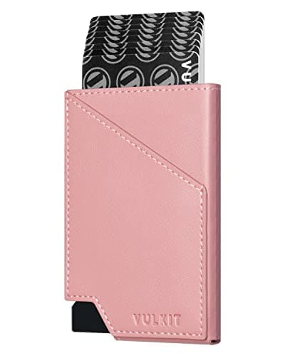 Image of VULKIT Pop up Card Wallet RFID Blocking Slim Aluminum Metal Bank Card Holder Case with Business Money Pocket for Credit Cards Notes and Coins