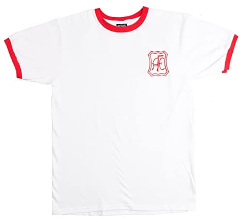 Image of Aberdeen 1965 Away Retro Football T Shirt Embroidered Logo White