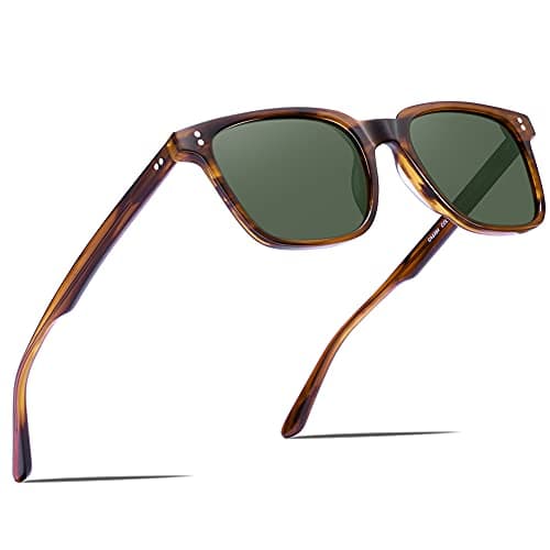 Image of CARFIA Retro Square Mens Sunglasses Polarised Eyewear 100% UV Protection for Driving Travel