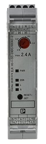 Image of PHOENIX CONTACT ELR H5-I-SC-24DC/500AC-2 hybrid motor starter for reversing 3AC engines up to 500V AC and 2.4A output current, with 24V DC control voltage, 22.5 mm width, 107 mm height