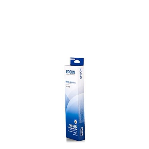 Image of Epson Black SIDM Cartridge for LQ-590 (C13S015337) – Matrix Printer Tape (Black, Dot Matrix, 24 Pin, 290 x 78 x 32, Epson LQ-590)