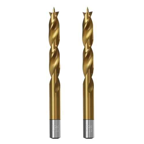 Image of Brad Point Wood Drill Bits for Woodworking, 11.5mm (29/64") Brad Point Drill, High Speed Steel Metric Brad Point Drill Bits with Double Flutes Design for Soft & Hard Woods MDF Acrylic, 2 Pcs