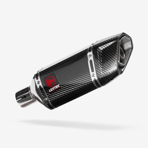 Image of Lextek Carbon Fibre SP11CL Exhaust Silencer 200mm 51mm (Left Hand) Exhaust Black