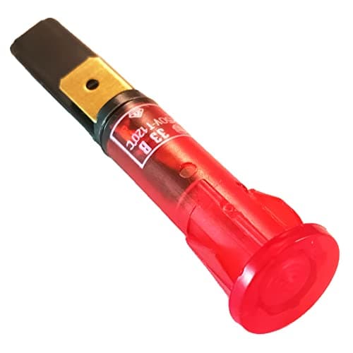 Image of 13.5mm Round Neon Mains Panel Indicator Lamp 220-250 VAC (RED)