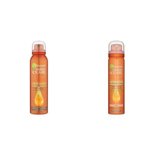Image of Garnier Ambre Solaire No Streaks Bronzer Original Intense Self-Tanning Body Mist, 150ml and Garnier Ambre Solaire No Streaks Bronzer Original Intense Self-Tanning Face Mist, 75 ml Duo Set