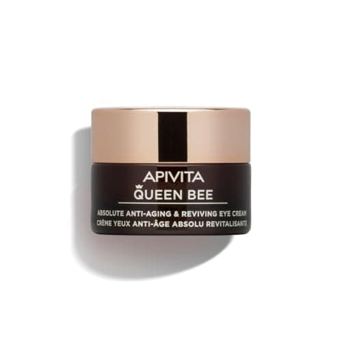 Image of Apivita Queen Bee Absolute Anti-Aging & Reviving Eye Cream 15ml - With Controlled-Release Royal Jelly, Propolis, Honey - Fights Crow's Feet wrinkles & Eye Puffiness, Lifts Eyelid, Brightens