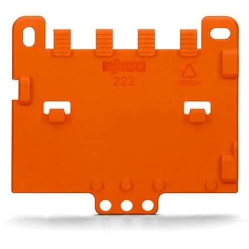 Image of WAGO Strain relief plate; for mounting carrier; 221 or 222 Series, can be snapped, 222-505 (10 pcs)