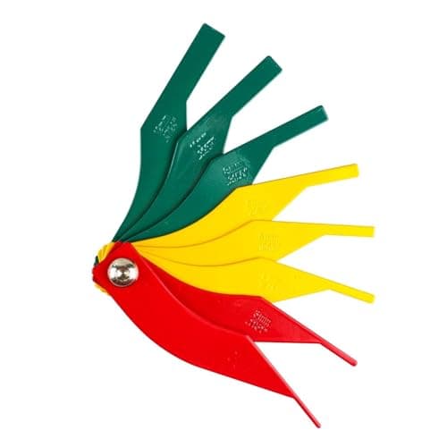 Image of Brake Pad Thickness Gauge, Brake Pad Measuring Ruler with 3-Colour Coding - Universal Fit, Quick-Read Accuracy for Car/Motorcycle Brake Inspections