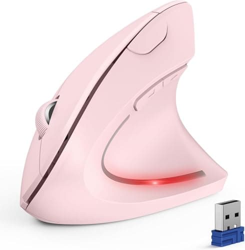 Image of TECKNET Ergonomic Mouse, Wireless Bluetooth Vertical Mouse, 4800 DPI Silent Mouse with 6 Adjustable DPI Levels, 2.4GHz Optical Mouses, 6 Buttons Wireless Mouse for Laptop, Desktop, PC, MacBook