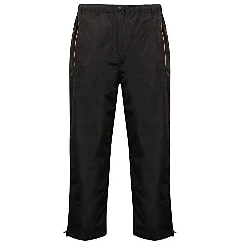 Image of Island Green Golf IGLPNT1783 Womens Waterproof Windproof Breathable All Weather Dropped Hem Sports Trousers Pants, Black, Size 12