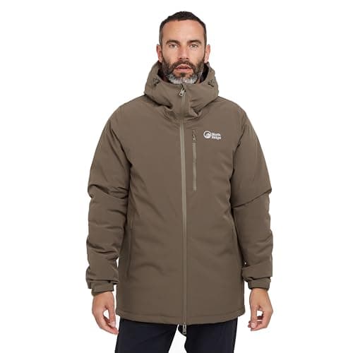 Image of NORTH RIDGE Men's Domain Waterproof Parka Jacket with Adjustable Hood & 4 Zipped Pockets, Insulated & Packable Winter Coat (UK, Alpha, L, Regular, Regular, Brown)