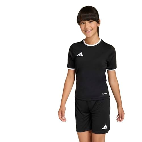 Image of adidas Unisex Kids Entrada26 Jersey Kids, Black/White, 9-10 Years