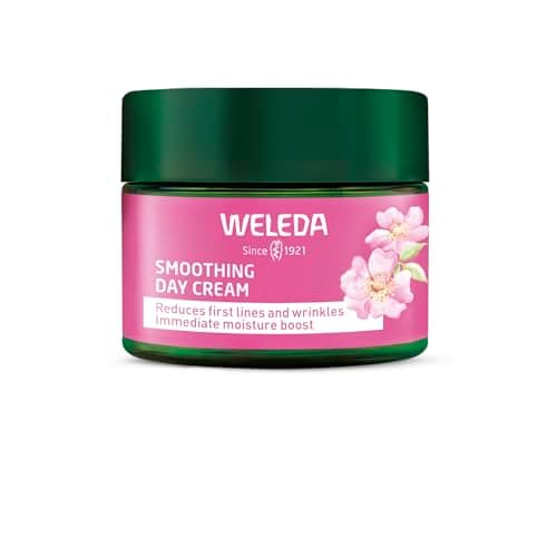 Image of Weleda Smoothing Day Face Cream with Wild Rose & White Tea, Moisturising Cream for Women & Men, Reduces Wrinkles, Age Protect Complex, Vegan, 40ml