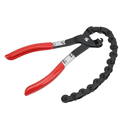 Image of Pipe Cutter Chain Type Plier with 14 Cutting Wheels – Multipurpose Tool for Copper PVC Tubes Auto Repair Tailpipe Cutting Catalytic Converter Installation Easy Grip Lock Design