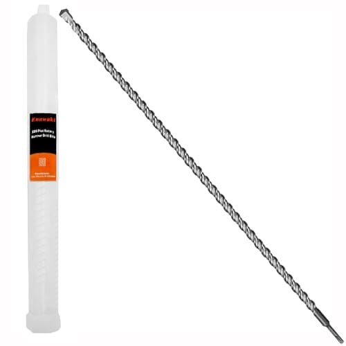 Image of Keewaki SDS Plus Rotary Hammer Drill Bit 25mm x 1000mm Concrete Masonry Drill Bits for Brick, Cement & Stone - Durable Alloy Tip, Fast Drilling