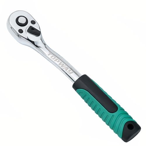Image of TOPWAY 3/8" Drive Ratchet Handle, 72-Teeth Quick-Released Socket Wrench Handle, High Grade Chrome Vanadium Steel, Auto Repair Garage Tool, 200mm 422907