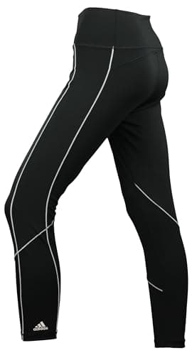 Image of adidas Women's Optime Training Icons 3-Stripes 7/8 Tights, Black/White, XS