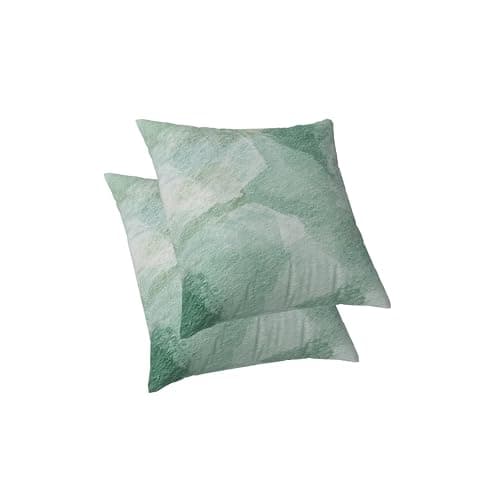 Image of ggaimwf Pillowcase for Sofa Abstract Cushion Covers Modern Art Mint Green Linen Look Decorative Cushions for Couch Bedroom Living Room Home Decor Outdoor Patio Balcony Couch Pillows 45x45cm Set of 2