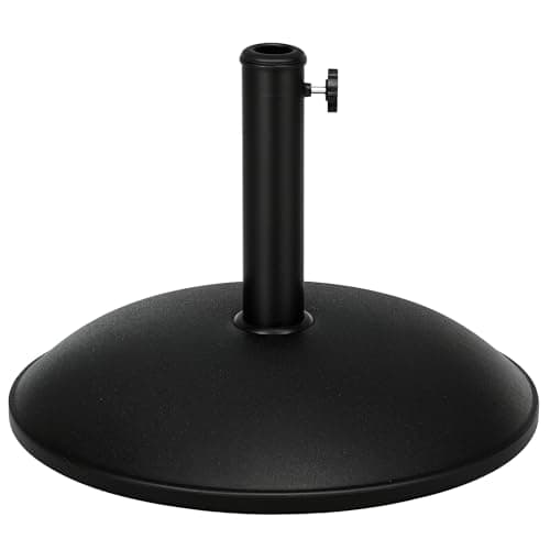 Image of Outsunny Heavy Duty Cement Parasol Base 20kg Round Patio Umbrella Stand Garden Outdoor Shade Holder for Dia. 4mm/38mm/48mm Poles