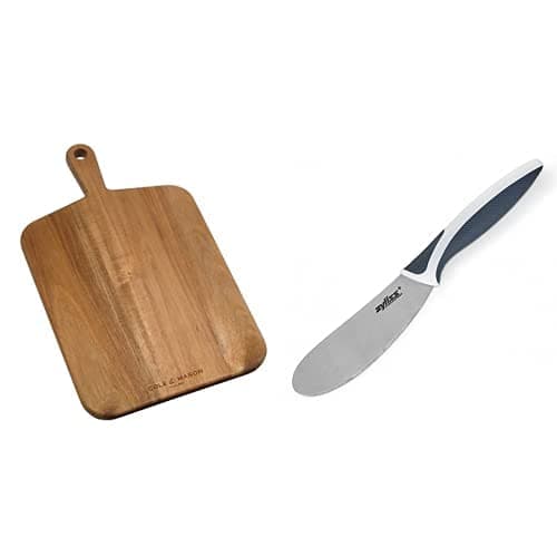 Image of Cole & Mason H722132 Barkway Medium Chopping Board with Handle | Wooden Board/Cutting Board/Serving Board | Acacia Wood | (L) 460mm x (W) 270mm x (D) 20mm | Not Suitable for The Dishwasher