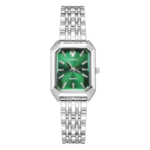 Image of OFFCUP Women's Quartz Watch, 32MM Classic Square Watches, Analogue Display Stainless Steel Strap Quartz Watch, Fashion Casual Dress Wrist Watches for Women Ladies Girls