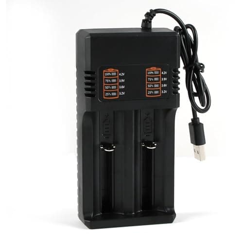 Image of 18650 Battery Charger Universal Fast Charging Portable Smart Rechargeable Li-Ion Batteries Charger for 3.7v Lithium Battery 18650 21700 18650 17500 18350 17670 16340 with USB