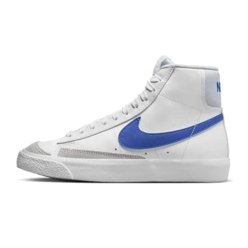 Image of Nike Blazer Mid '77 (GS), Sneakers Boy, Basketball Shoes Boy., White Pure Platinum Game Royal, 38.5 EU