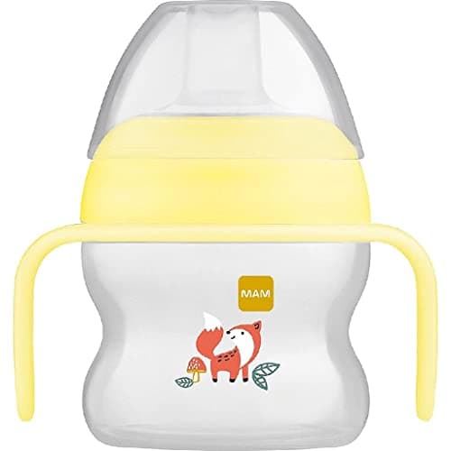Image of MAM Starter Cup - Baby Training Cup (150 ml) - for First Trying to Drink - Sippy Cup with Non-Slip Handles - from 4 Months - Fox